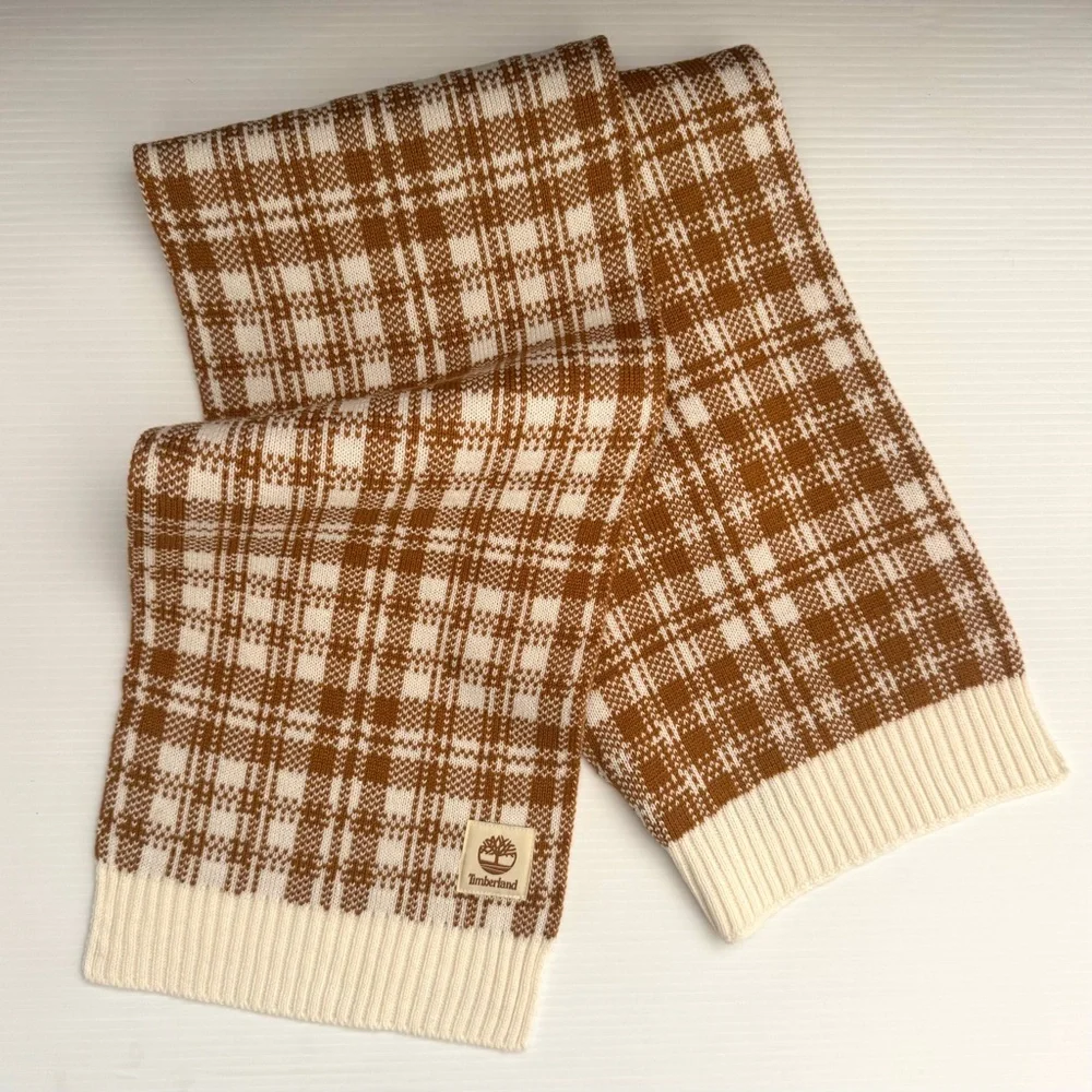 Timberland Buffalo Plaid Knit Scarf